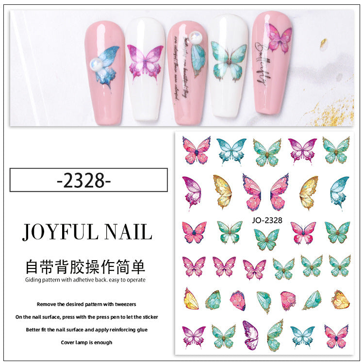 Wholesale Resin Butterfly Nail Enhancement Stickers